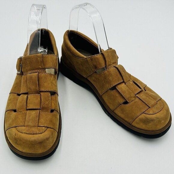 Teva Brunswick Shock Pad Womens Camel Brown Closed Toe Slip-On Sandals Size 7 - Picture 1 of 11